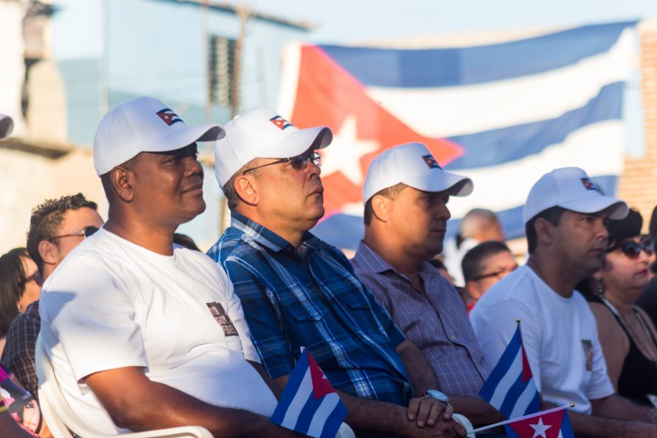 En el acto estuvieron presentes las máximas autoridades políticas y gubernamentales de Holguín Acto por el Triunfo de la Revolución en Pueblo Nuevo, Holguín