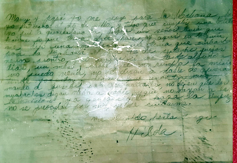 .Carta de despedida de Hilda Torres. hilda torres FOTO 6