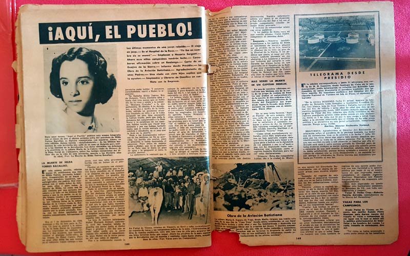 Sección de la revista Bohemia donde se publica lo acontecido a Hilda Torres. hilda torresFOTO 9