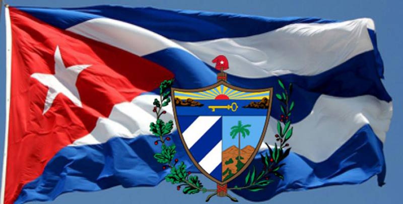 bandera escudo cuba