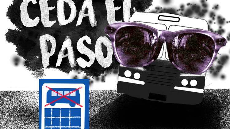 Caricatura: Roberto Ráez cartel Guagua Diana
