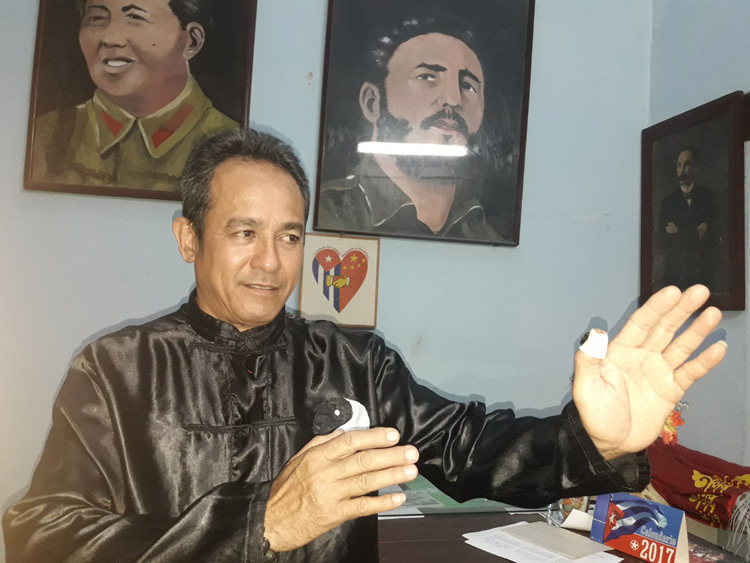 Pablo Choy Peña es Vicepresidente de la Asociación de Descendientes de la Colonia China de Holguín y Director de la Escuela Provincial de Wushu / Fotos del autor chino 1