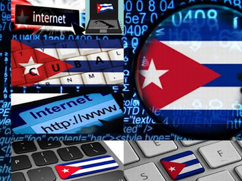 internet cuba collage