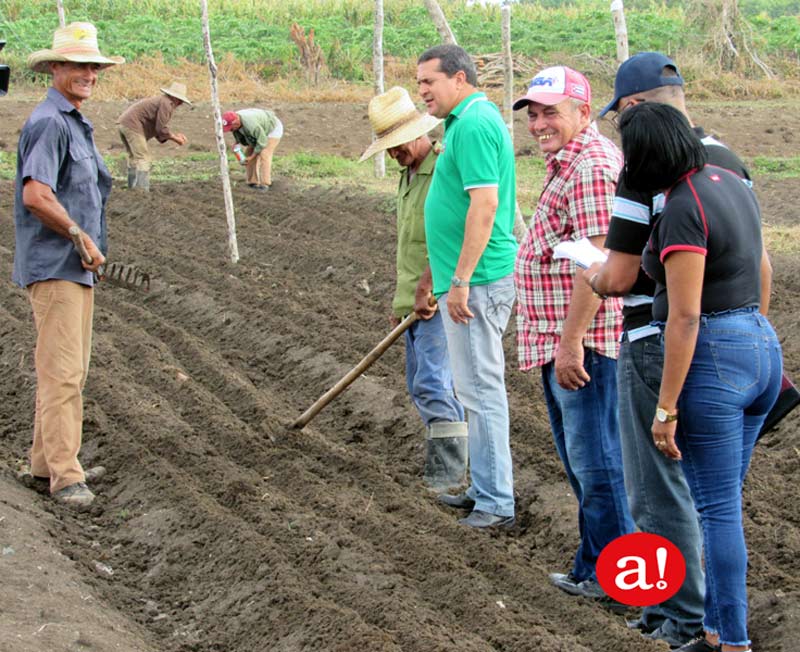 Ernesto Santiesteban Velázquez, primer secretario del Partido en Holguín recorrió las tierras que se alistan para ser cultivadas Rec Freyre Secret campo