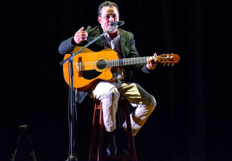 Fernando Cabreja en su presentación en la gala de premiación del Suceso Cultural del Año Foto: Juan Pablo Carrera suceso premio 02