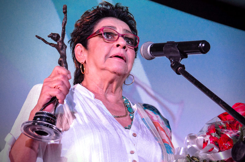 The outstanding actress Daisy Granados, icon of Cuban cinematography. Photos: Juan Pablo Carreras (ACN) premio lucia 2