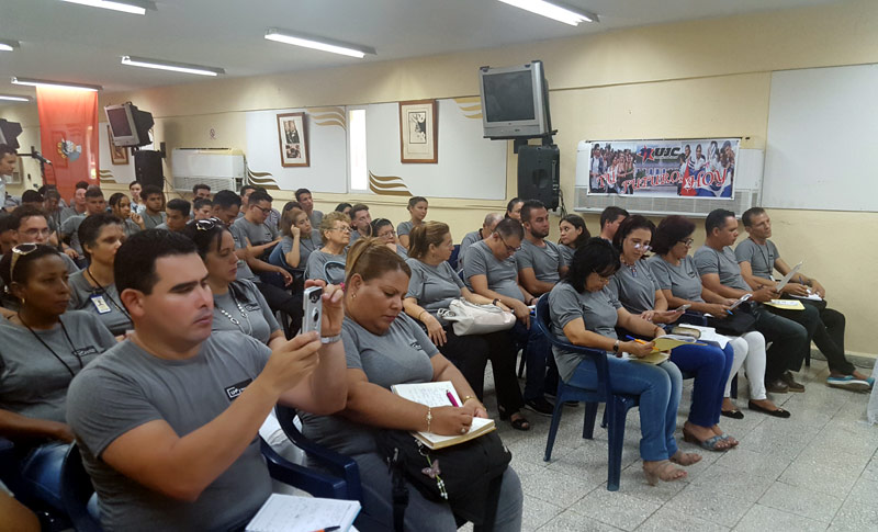 Los delegados plantearon los principales logros y dificultades en relación con su funcionamiento. Fotos. De la autora ujc universidad 2