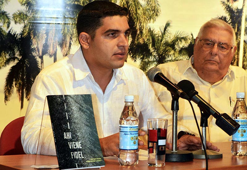 Wilmer Rodríguez Fernández, durante la presentación del libro Ahí viene Fidel en La Habana. Foto: Cubadebate Foto: Cubadebate