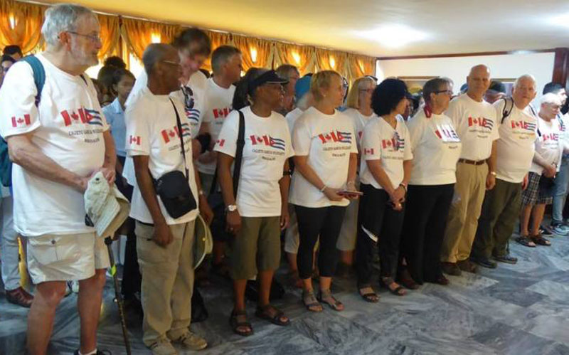La Brigada Calixto García de solidaridad con Cuba fue constituida en noviembre del 2018, como muestra de los lazos de amistad existentes entre los pueblos de Cuba y Canadá. Foto: Arnaldo Vargas Castro Brigada solidaridad calixto garcia avc
