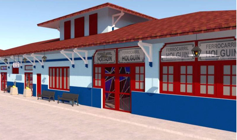 Así quedará remodelada la estación holguinera de Ferrocarriles. tren hg habana 1