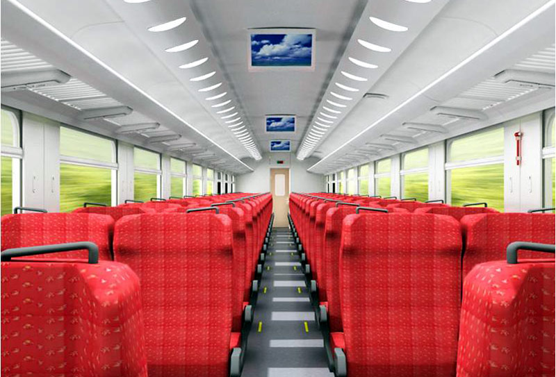 Un excelente confort, climatización y circuito cerrado de TV poseen los coches de primera clase. tren hg habana 3