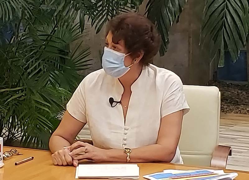 Ena Elsa Velázquez Cobiellala,ministra de Educación Mesa Redonda Abril 17 20205