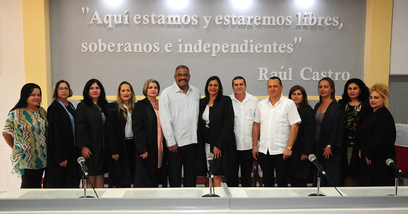 Las principales autoridades políticas y gubernamentales del territorio estuvieron presente el el acto Año judicial C Rafael 03