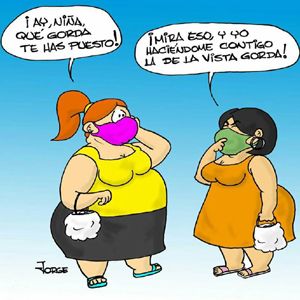 caricatura obesa