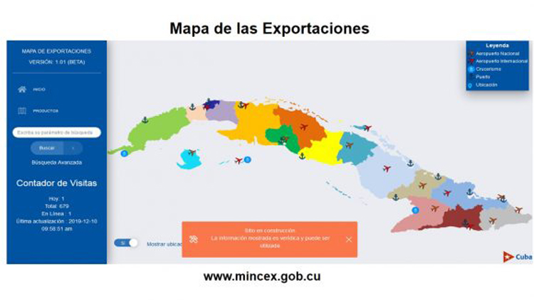mapa comercio exterior mesa