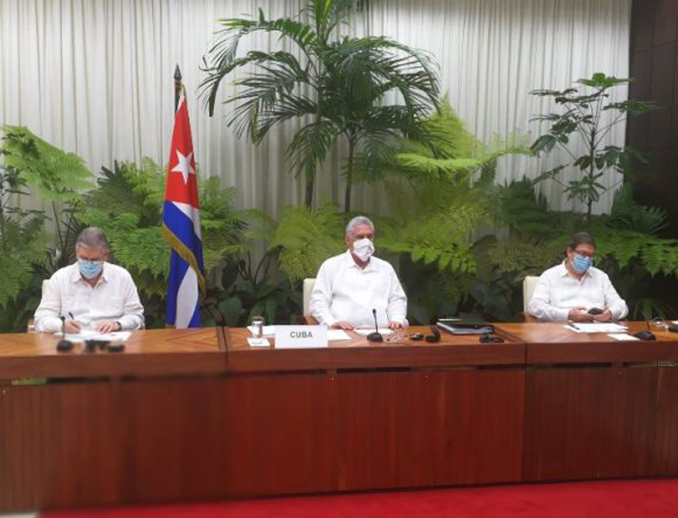 Participa el Presidente de Cuba Miguel Díaz-Canel Bermúdez, en la Conferencia de Alto Nivel convocada por el ALBA-TCP. diaz canel cumbre alba