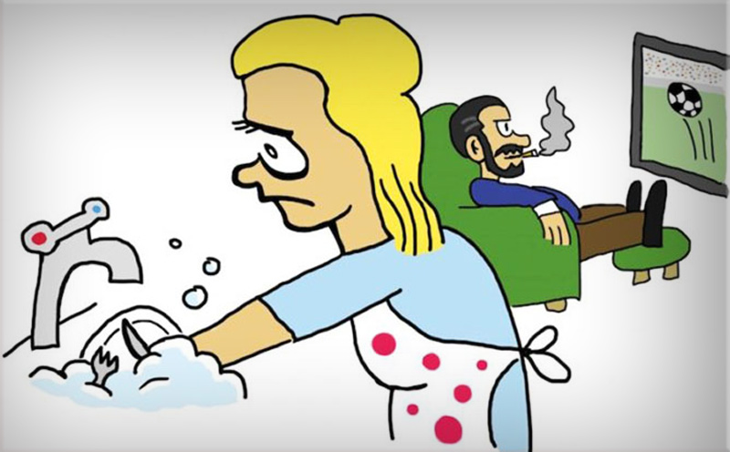 Al estar toda la familia en casa durante un tiempo prolongado e (in)cierto, sobre las mujeres recae la mayor parte de las tareas y cuidados que esa permanencia impone Covid Hogar dulce hogar 1