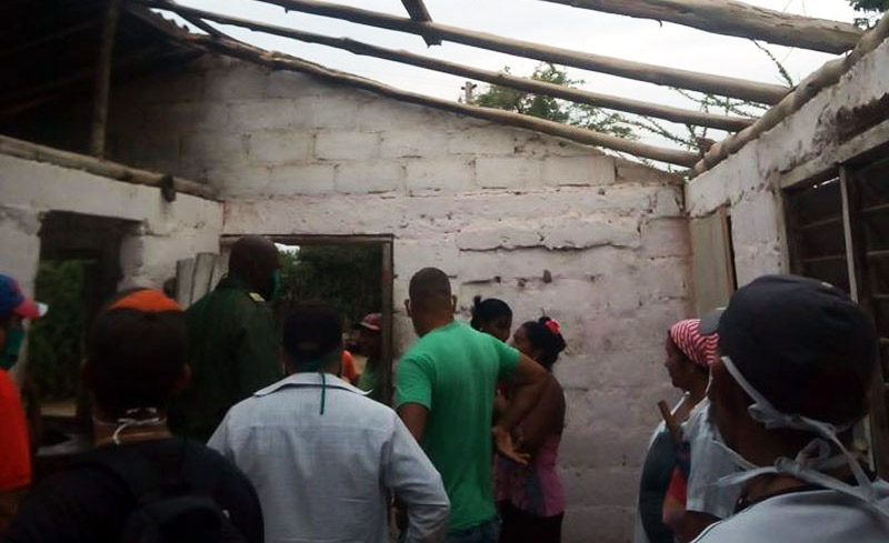Un tornado ocurrido en el municipio de Urbano Noris afectó varias comunidades de ese territorio.Fotos: Perfil de Facebook de Maikel Cordero tornado sg 1