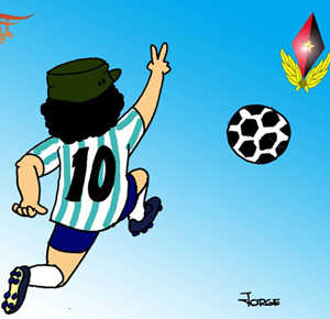 maradona caricatura