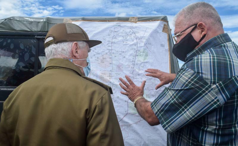Valdés Menéndez se interesó por el estado de la construcción de la presa Levisa HCS recorrido Ramiro
