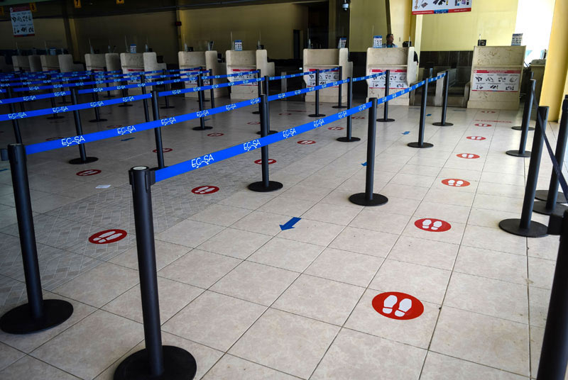 Everything ready to receive international travelers. hcs aeropuerto listo 05