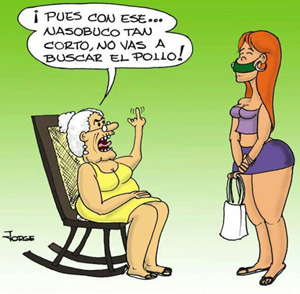 caric nasobuco corto