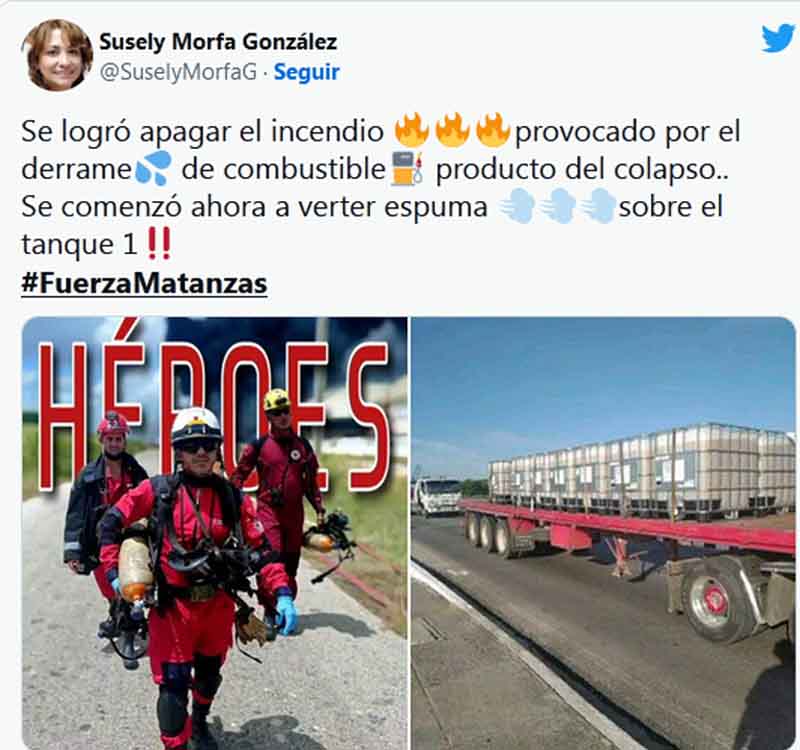 Incendio Matanzas Tanque