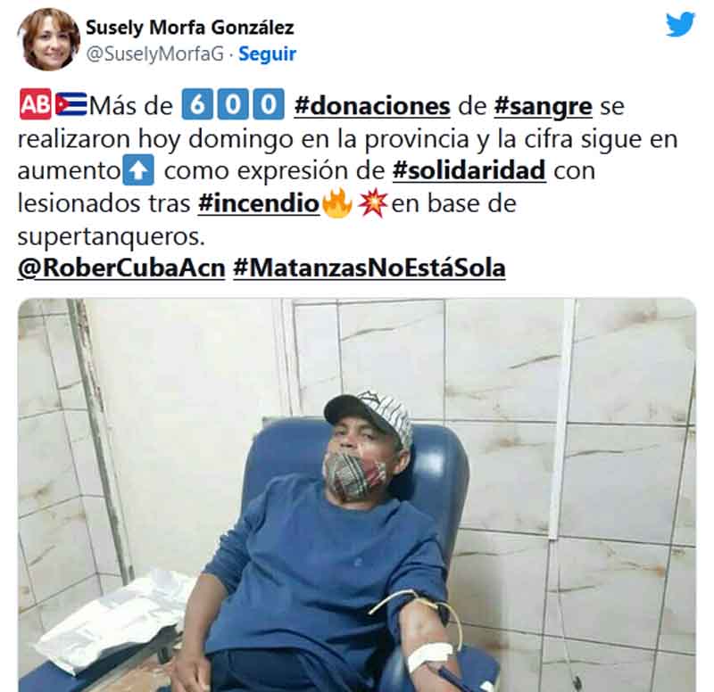 incendio Matanzas donaciones