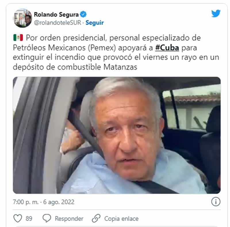 incendio Lopez obrador