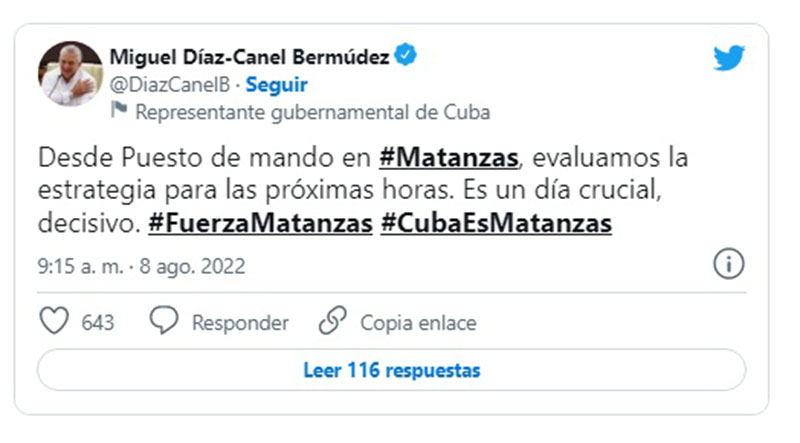 siniestro Diaz Canel