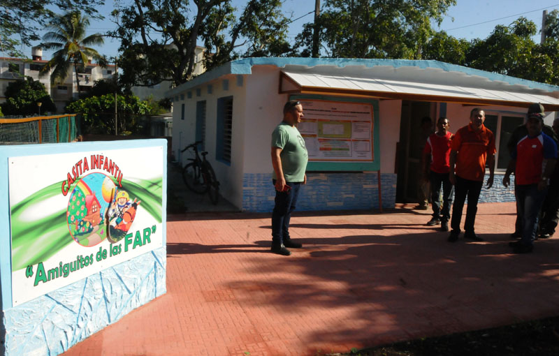 La casita infantil Amiguitos de las FAR se alista para comenzar a funcionar la próxima semana. complejocomercial 3