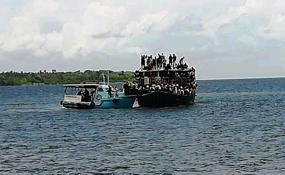 Barco con haitianos