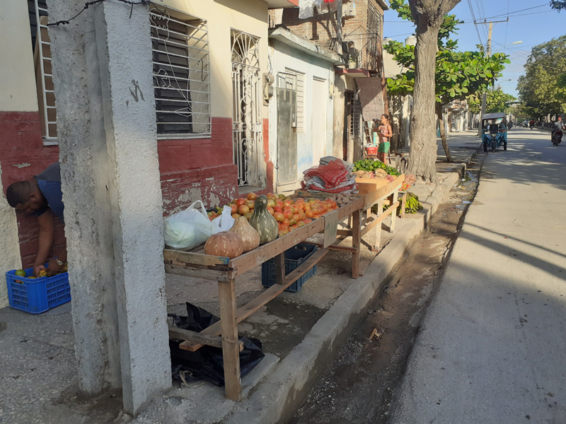 Obstrucción de la acera en la calle Real. ordenamiento1