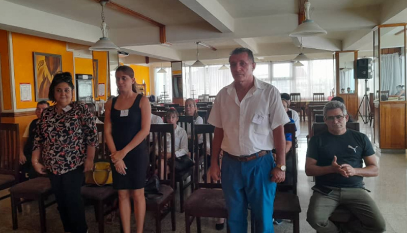 2- En la reunión fue electa la nueva dirección del buró municipal, que estará integrada por cinco miembros. sindicatorus 3
