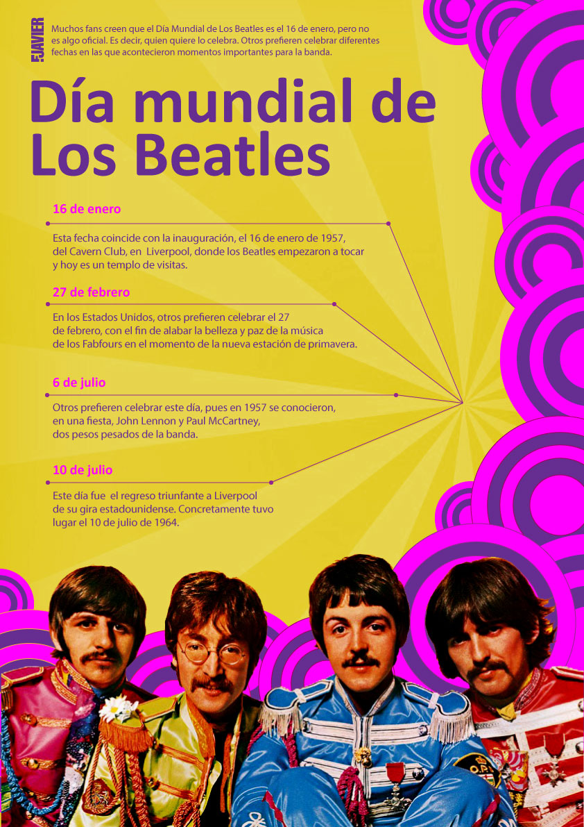 Infografia Dia mundial de Los Beatles
