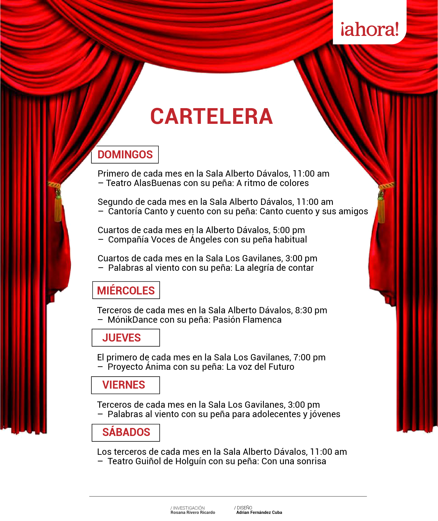 infográficos teatro cartelera