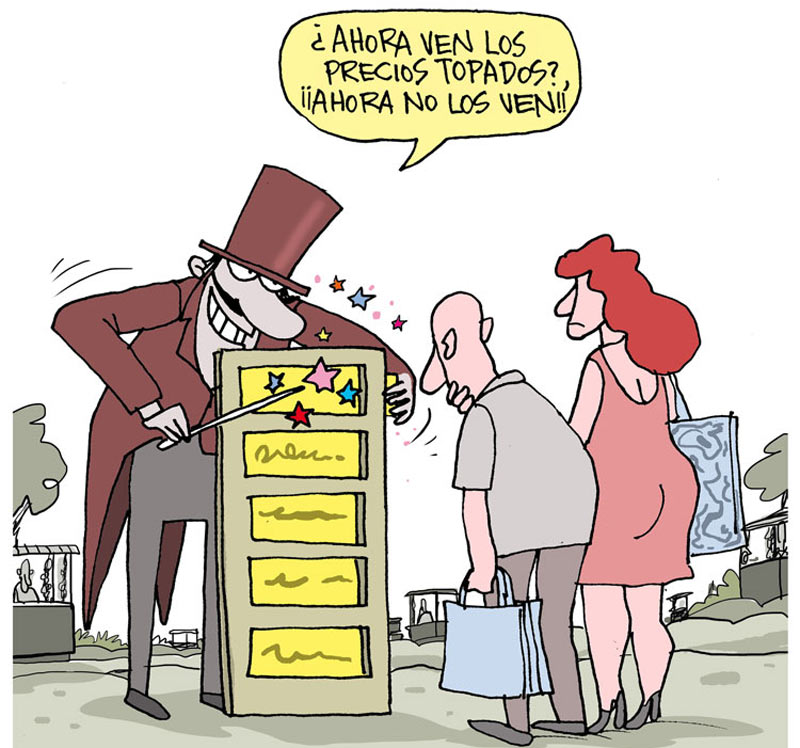 caricatura precios producto