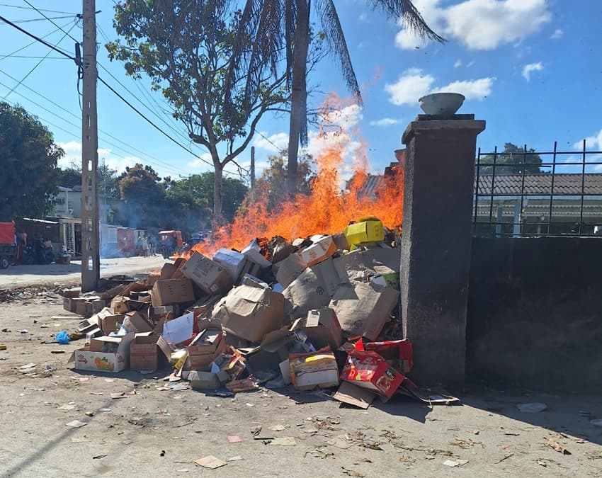 quema basura holguin